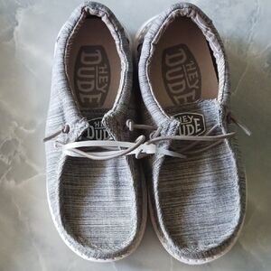 NWOT Hey Dude Kids Loafers in Stone Gray